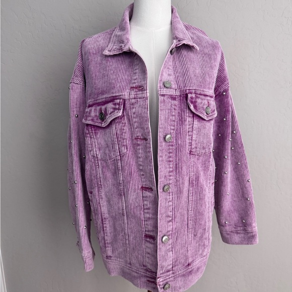 Peach Love California Jackets & Blazers - Peach Love California Lavender Corduroy Jacket